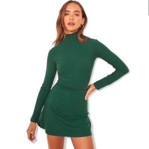 Reformation Green Mini Dress